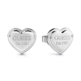 Guess JUBE02179JWRH Women's Earrings Heart Studs Stainless Steel