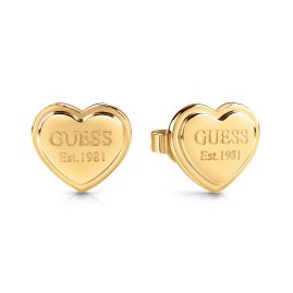 Guess JUBE02179JWYG Women's Earrings Heart Studs Gold Tone