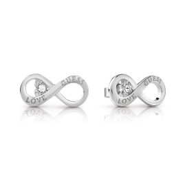 Guess JUBE02182JWRH Damen-Ohrringe Ohrstecker Infinity & Heart