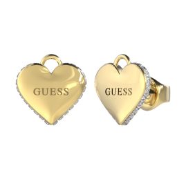 Guess JUBE02231JWYG Ladies' Earrings Heart Studs Gold Tone