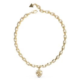 Guess JUBN03093JWYG Women's Necklace Heart Cage Gold Tone