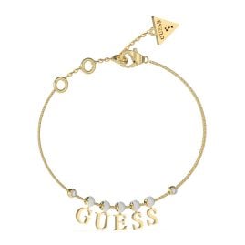 Guess JUBB04224JWYGWHS Women's Bracelet Gold Tone/White