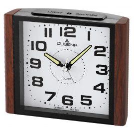 Dugena 4460592 Alarm Clock with Sweep Second Hand and Snooze