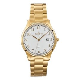 Dugena 4461115 Men's Watch Hamburg Sapphire Crystal White / Gold