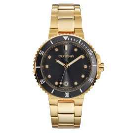 Dugena 4461102 Ladies' Wristwatch Black/Gold