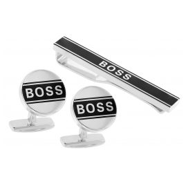 Boss 50465841-001 Geschenkset Manschettenknöpfe und Krawattenhalter Iconic