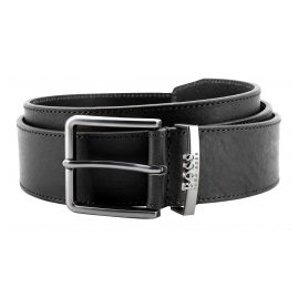 Boss 50466515-001 Men's Leather Belt Ther-Logo-Po_Sz40 Black