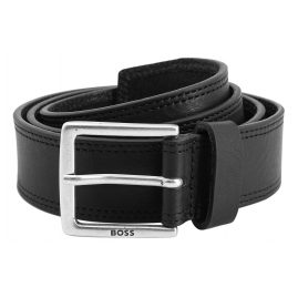 BOSS 50471313-001 Men's Leather Belt Rummi-St Black