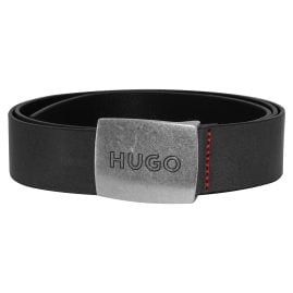 HUGO 50486668-001 Men's Belt Black Leather Gro