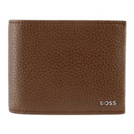 Boss 50470782-235 Men's Wallet Crosstown Trifold Brown Leather