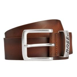 BOSS 50503372-210 Men's Belt Medium Brown Leather Jen-loop