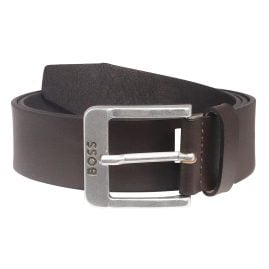 BOSS 50512795-202 Men's Belt Dark Brown Leather Jemio