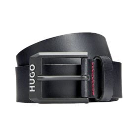 HUGO 50503404-001 Men's Belt Black Leather Gelio