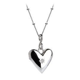 Hot Diamonds DP142 Damen-Halskette Herz-Medaillon Silber mit Diamant