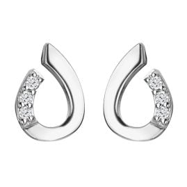 Hot Diamonds DE729 Women's Diamond Stud Earrings Teardrop