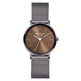 Jacob Jensen 178 Damen-Armbanduhr Titan mit Meshband Mokkabraun