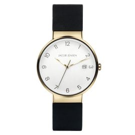Jacob Jensen 186 Men's Wristwatch Titanium Quartz Gold Tone
