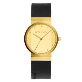 Jacob Jensen 745 Damenuhr Quarz Schwarz/Goldfarben