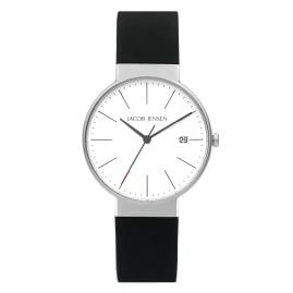 Jacob Jensen 183 Men's Wristwatch Titanium Quartz Black/Silver Tone