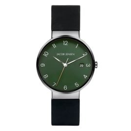Jacob Jensen 184 Men's Titanium Wristwatch Quartz Black/Green