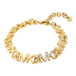 Michael Kors MKJ7953710 Women's Bracelet Logo Signs Gold Tone
