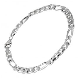 trendor 41444 Silber Herren Armband Figaro Breite 5,3 mm
