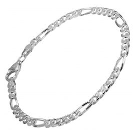 trendor 41994 Silber Herren-Armband Figaro Breite 4,3 mm