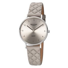 Regent BA-850 Damen-Armbanduhr Quarz Grau/Silberfarben