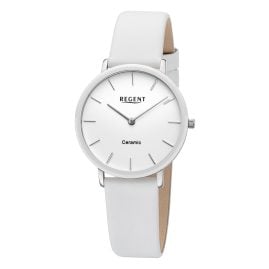Regent BA-841 Damenuhr Edelstahl/Keramik Weiß Ø 34 mm