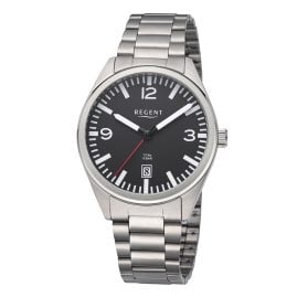 Regent F-1604 Men's Wristwatch Titanium 10 Bar Black