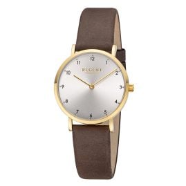 Regent F-1640 Women's Watch Quartz Brown/Gold Tone