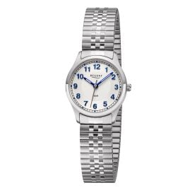 Regent BA-885 Ladies' Watch with Elastical Strap Silver Tone