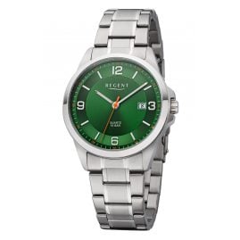 Regent F-1289 Herren-Armbanduhr mit Stahlband Grün