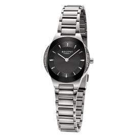 Regent 12221179 Women's Wristwatch Stainless Steel Silver/Black