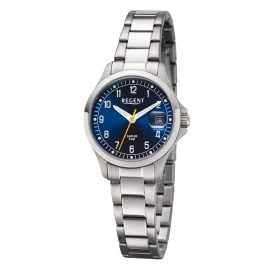 Regent 12221200 Ladies' Watch with Sapphire Crystal Steel/Blue 5 Bar