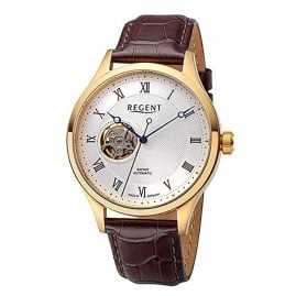 Regent 1150104 Men's Wristwatch Automatic Open Heart