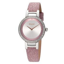 Regent 12111345 Ladies' Wristwatch with Lilac Leather Strap