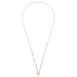 Leonardo 024916 Women's Necklace Bisca Gold Tone/Blue 80 cm Clip & Mix