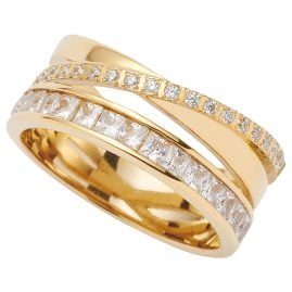 Leonardo 02544 Women's Ring Sarah Gold Tone Stainless Steel