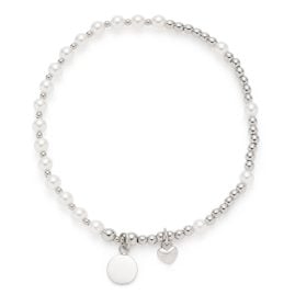 Leonardo 026305 Women's Bracelet Liara You & Me Ciao Silver Tone/Pearl