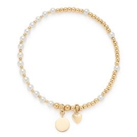 Leonardo 026293 Damen-Armband Monia You & Me Ciao Goldfarben/Perle