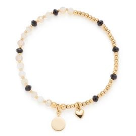 Leonardo 026298 Damen-Armband Tiamo You & Me Ciao Beige/Schwarz