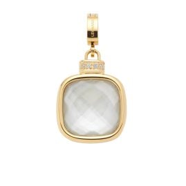 Leonardo 026095 Damen-Anhänger Virginia Goldfarben/Weiß Clip & Mix