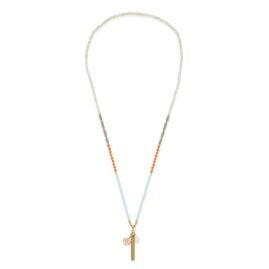 Leonardo 026885 Damen-Halskette Solera 80 cm gold / blau