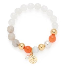 Leonardo 026887 Damen-Armband Solera gold weiß