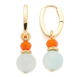 Leonardo 026891 Damen-Ohrringe Creolen Selora gold blau