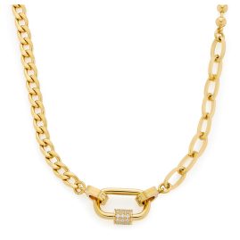 Leonardo 022340 Damen-Halskette 45 Mela Clip&Mix Edelstahl goldfarben