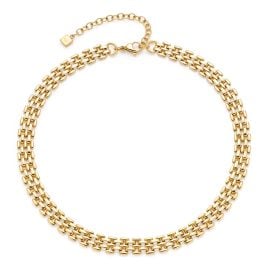 Leonardo 023052 Women's Necklace Milanese Gold Tone Stainless Steel