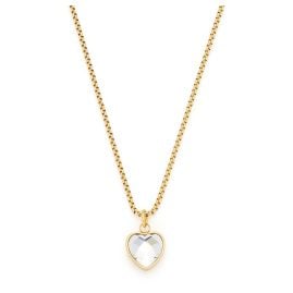 Leonardo 023378 Damen-Halskette mit Herz-Anhänger Carli Goldfarben