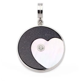 Leonardo 023657 Pendant Fina Clip&Mix Stainless Steel Blue And Mother Of Pearl